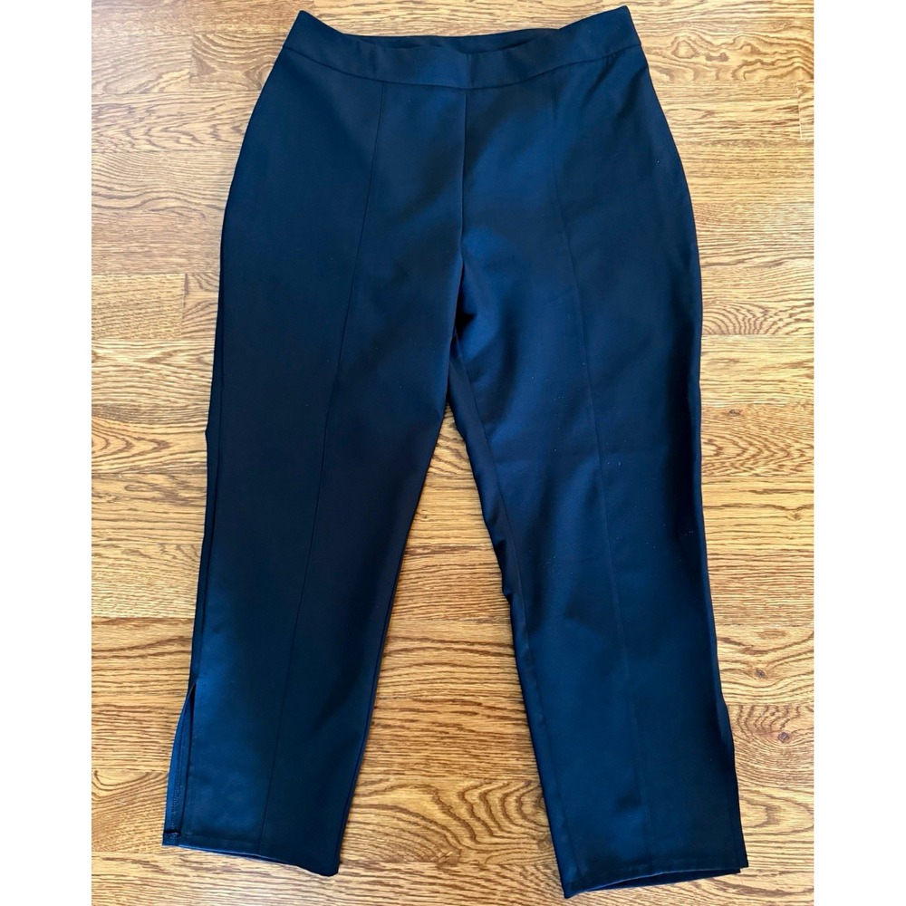 I.N.C. International Concepts Women's Black Flat Front Solid Pants. Size 14